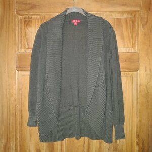 Elle Open Front Spread Collar Cardigan Sweater